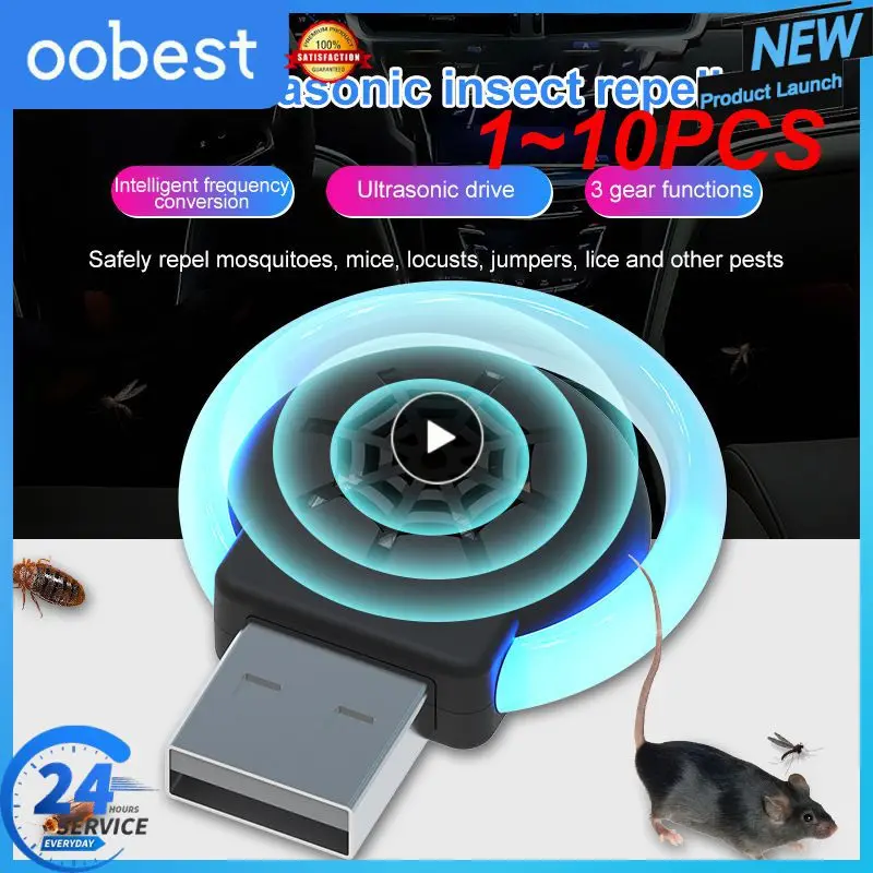 Ультразвуковой репеллент от насекомых портативный USB электронный отпугиватель