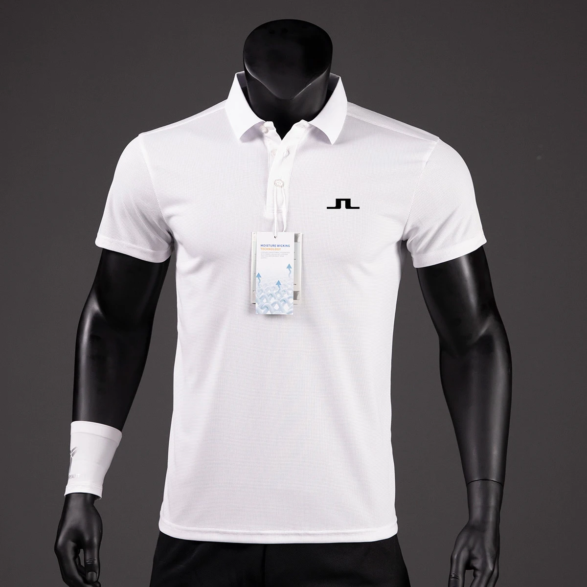 2023 Men's Polo Shirt Summer Quick Dried Sports Jersey Polo Shirt Women's Golf Breathable Polo Neck Reflective Stripe T-shirt