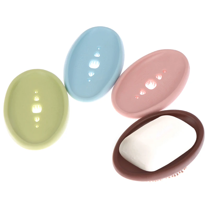 1 шт. мягкий силиконовый нескользящий держатель для мыла Коробка Ванная мыльница