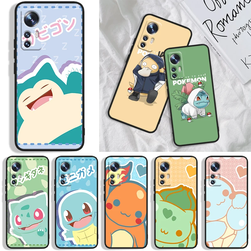 

Pokemon Pikachu Cute Cartoon Phone Case For Xiaomi Mi A1(5X) A2(6X) A3(CC9E) Play Mix 3 8 9 9T Note 10 Lite SE Black luxury Soft