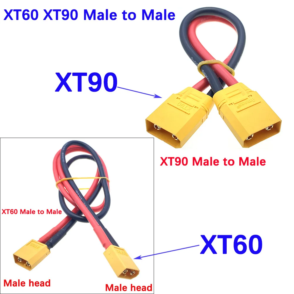 

Соединительные кабели питания 10 см XT90 XT60 «папа-мама» с силиконовым гибким шнуром 10AWG 12AWG для электромобиля