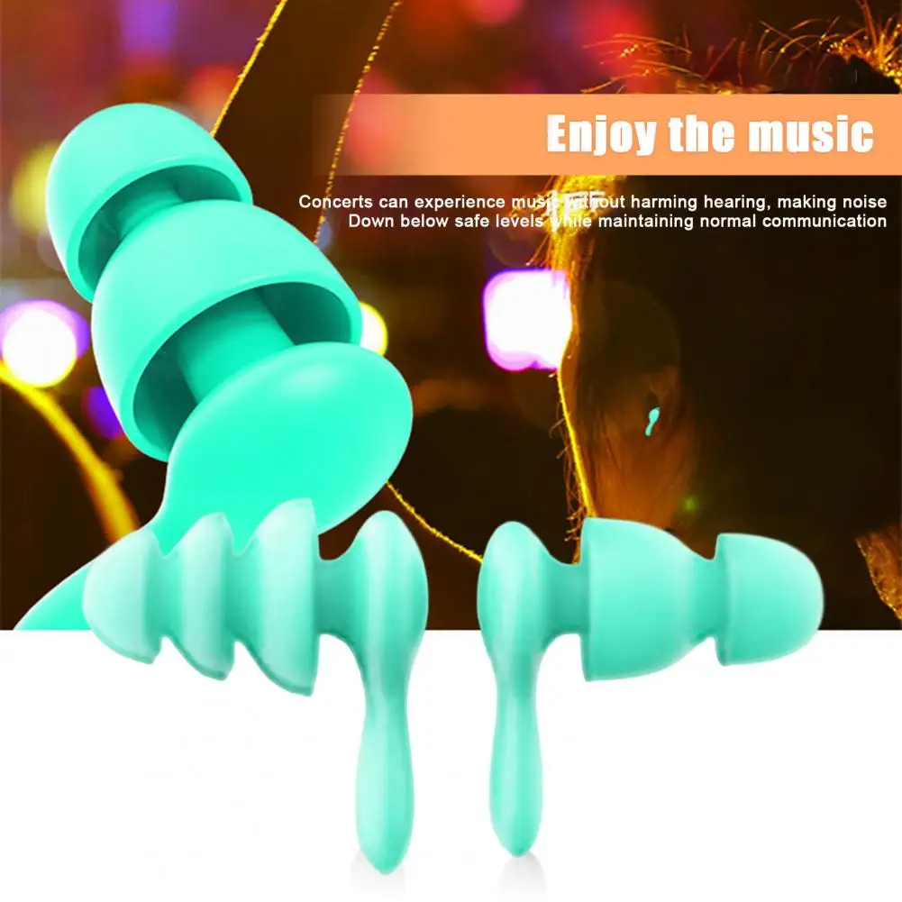 

2 Pair Durable Comfortable to Wear Sleep Earplugs Waterproof with Storage Box Swimming Earplugs Assisted Swimming