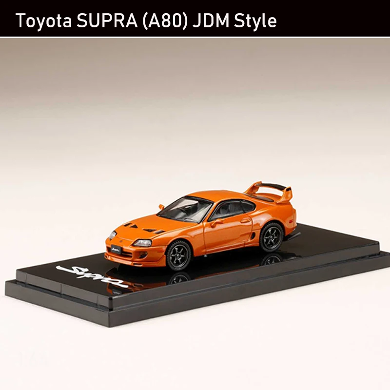 Хобби Япония модель автомобиля Toyota SUPRA (A80) JDM СТИЛЬ 1:64-металлический оранжевый |