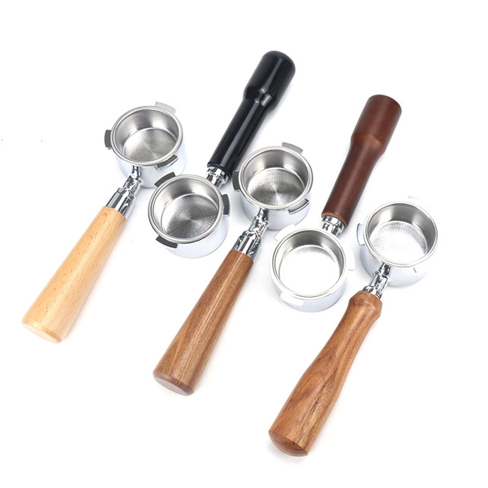 

Coffee Machine Portafilter Filter Bottomless 51 Mm Beech Wood Detachable Wood + 304 Stainless Steel Easy To Clean