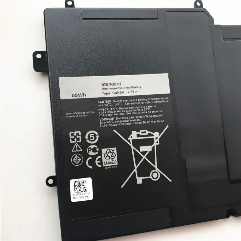 Аккумулятор для ноутбука C4K9V Y9N00 для DELL XPS 13 9333 L322X 13-L321X L221x 9Q33 3H76R 0Y9N00 489XN PKH18 0PKH18 P20S XPS12 47Wh 55Wh.