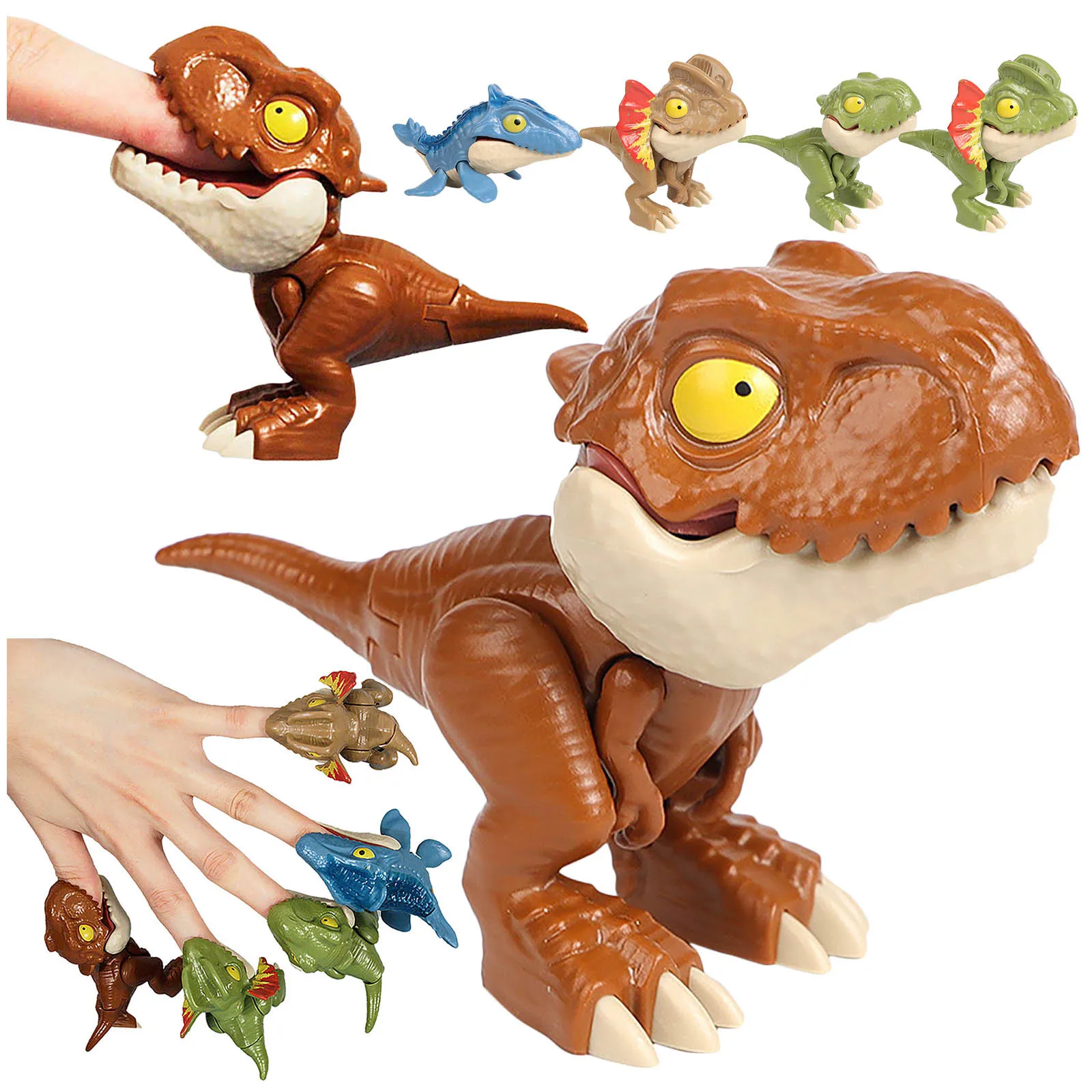

Игрушка динозавра на палец, хитовая модель тиранозавра, динозавр, Непоседа, игрушка, Интерактивная кусающаяся рука, креативный динозавр, детские рождественские подарки