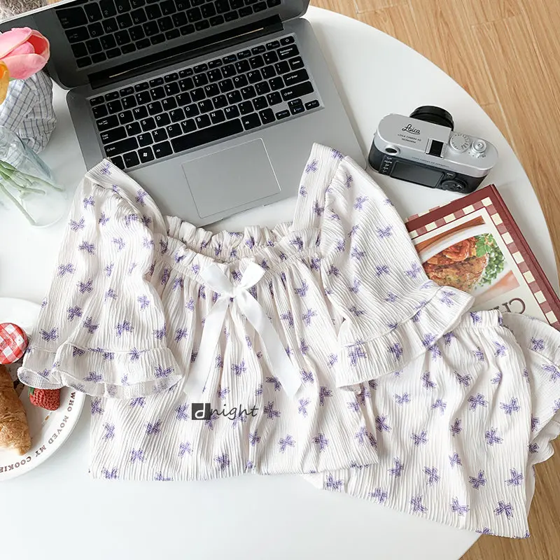 Japanese Summer Women Pajama Set Short Sleeve Pajamas Plus Size Nightwear 6XL Pyjamas Home Clothing Sleepwear Lounge Pijama