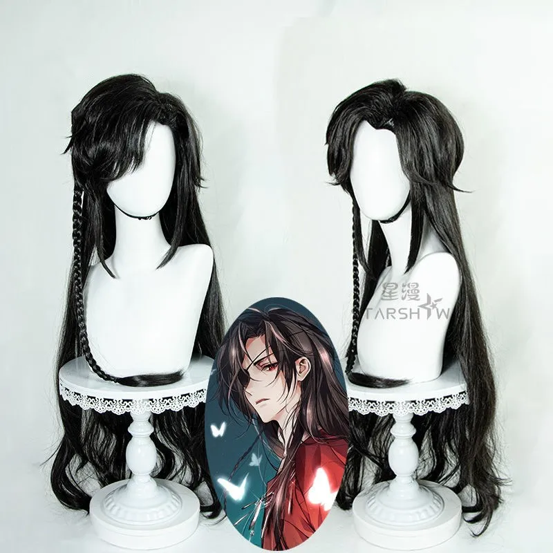

Anime Tian Guan Ci Fu Figure Hua Cheng Cosplay Wigs Heaven Officials Blessing 80cm Black Wig Halloween Cosplay Accessories Prop