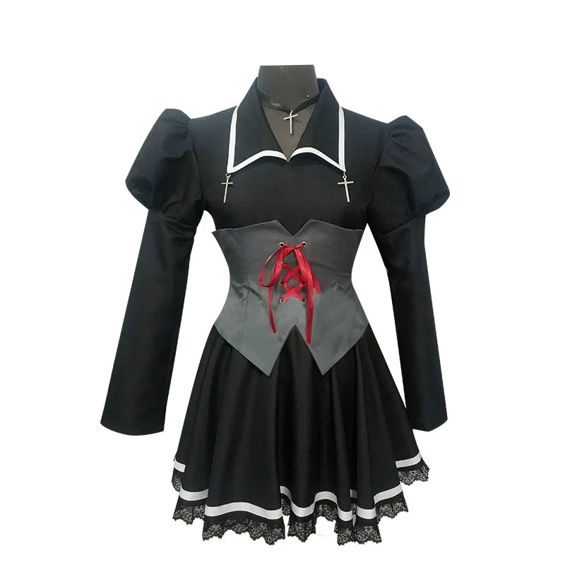 

Brdwn Shugo Chara! Womens Tsukiyomi Utau Cosplay Costume Gothic Lolita Apron Maid Dress