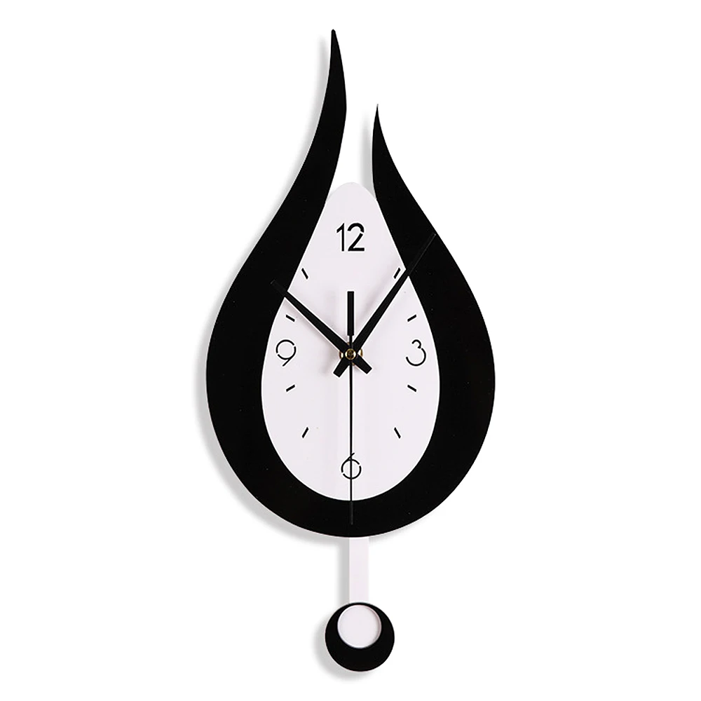 New European Wall Clock Bedroom Living Room Creative Water Drop Modeling Pendulum Clocks Home Silent Horloge Art Decoration | Дом и сад