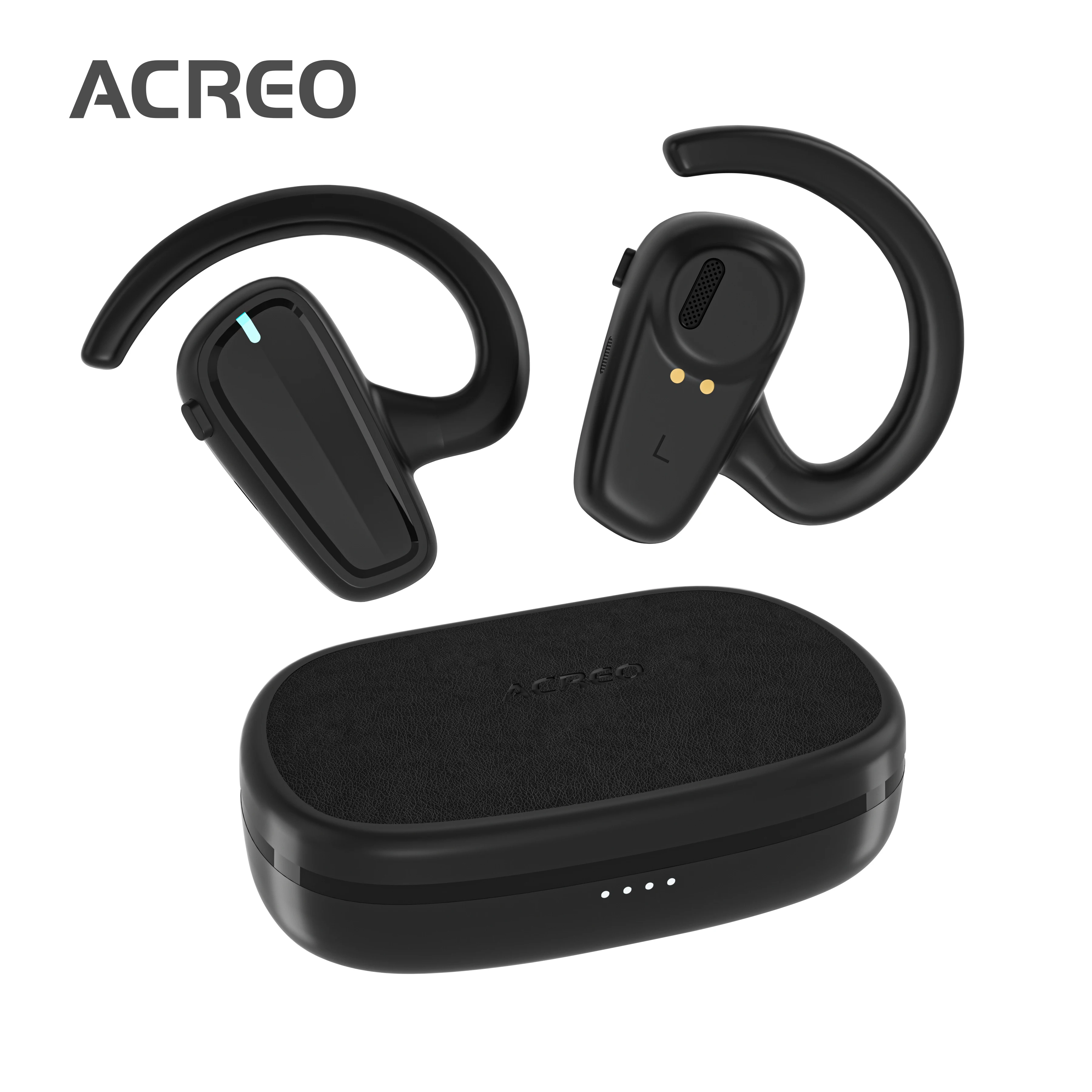 ACREO Open Ear Wireless Bluetooth Headphones, Bluetooth 5.2,HiFi Stereo Headset with Microphone, IPX7 Waterproof,18 Hours Play