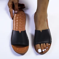 2022 summer slippers ladies soft bottom non slip sandals beef tendon bottom large size simple flip flops