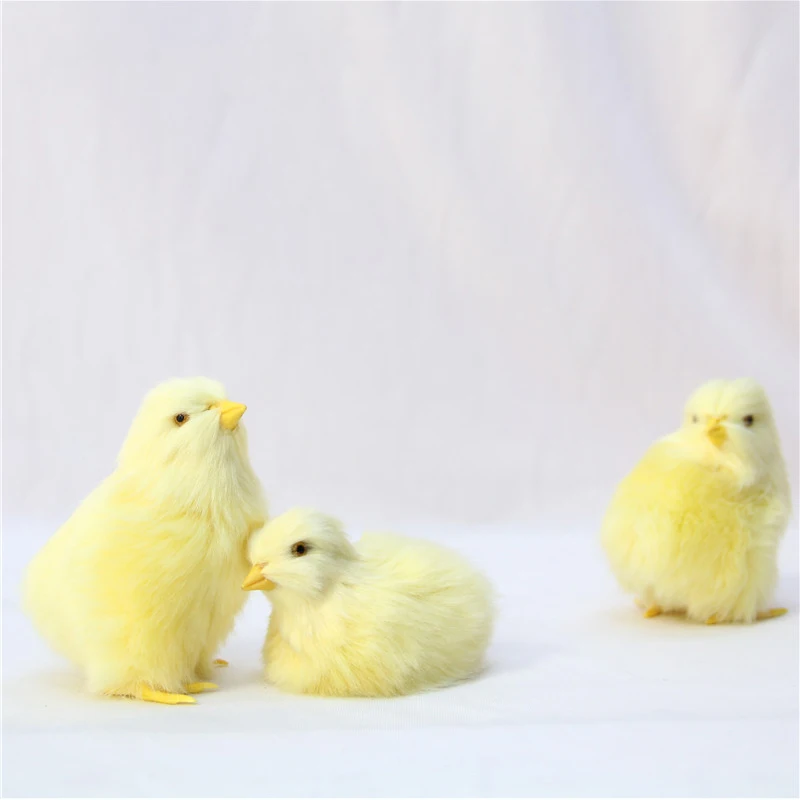 

Simulation Chick Toys Household Decorations Soft Plush Vivid Mini Cute Chick Models Realistic Animal Doll Kids Gifts