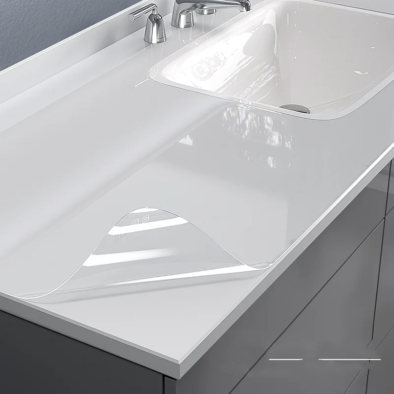 

6M Peel and Stick Waterproof Crystal Film for Bathroom Wall PET Self Adhesive Oil Proof Removable Wallpaper for Kitchen Mesa