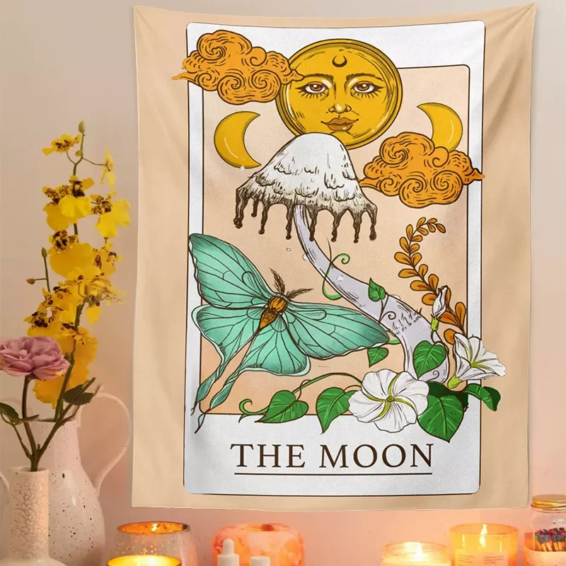 

2022 Magic Mushroom Fungi Gift Hippie Bohemian Tapestries Psychedelic Witchcraft Home Decor