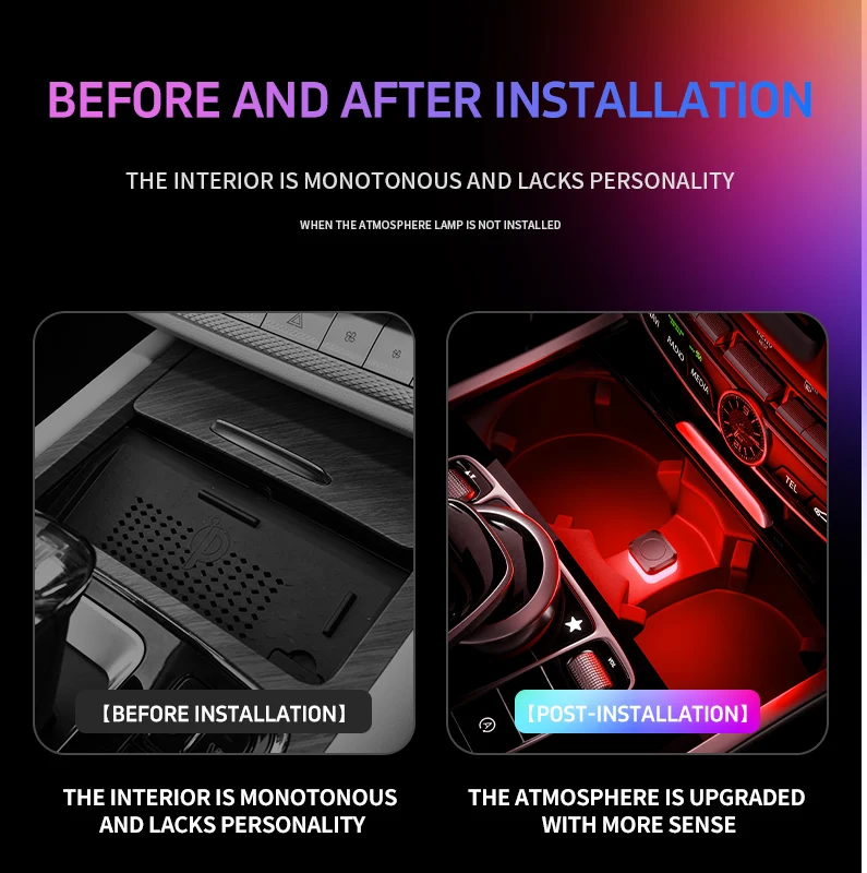 Автомобильный мини-USB светодиодный окружающий свет декоративные атмосферные