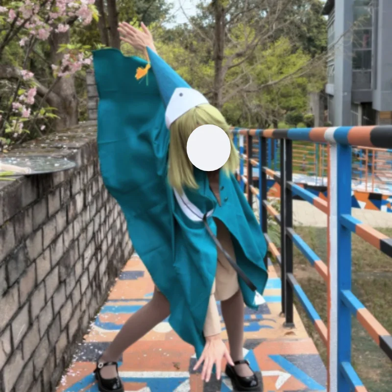 Костюм для косплея Witch Hat Atelier Qifrey Koko Coco: зеленое и белое платье-плащ, шляпа, парик, набор для косплея на Comic Con. (art.: 3920da05eb002) - 3920da05eb002