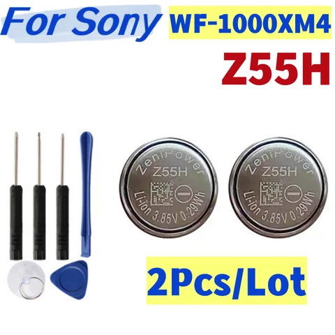 2 шт./партия, сменные батареи Z55H ZeniPower CP1254 1254 для Sony WF-1000XM4 XM4 Bluetooth гарнитура 3,85 В 75 мАч Z55H