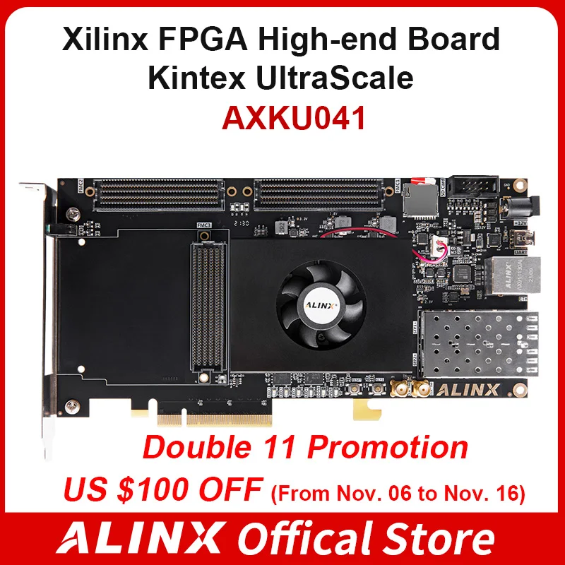 ALINX AXKU041 Xilinx Kintex UltraScale KU040 XCKU040 FPGA Development Board PCIE 3.0  SFP FMC HPC LPC