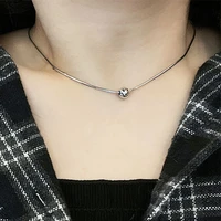 smiling face bead necklace womens neck chokers snake chain korean luxury jewelry accessories offers with free shipping gaabou