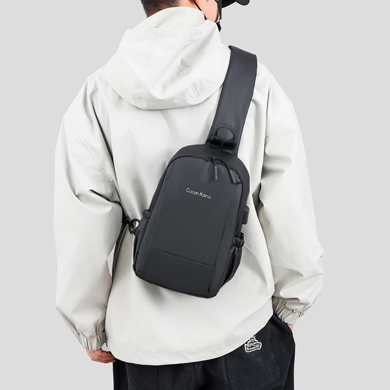 Men's solid color Oxford waterproof shoulder bags crossbody chest bag men bolsos para hombre cruzados bolsas