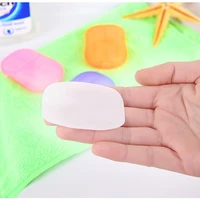 1box20pcs portable mini soap box soap paper making foam scented bath hand wash mini paper soap random color