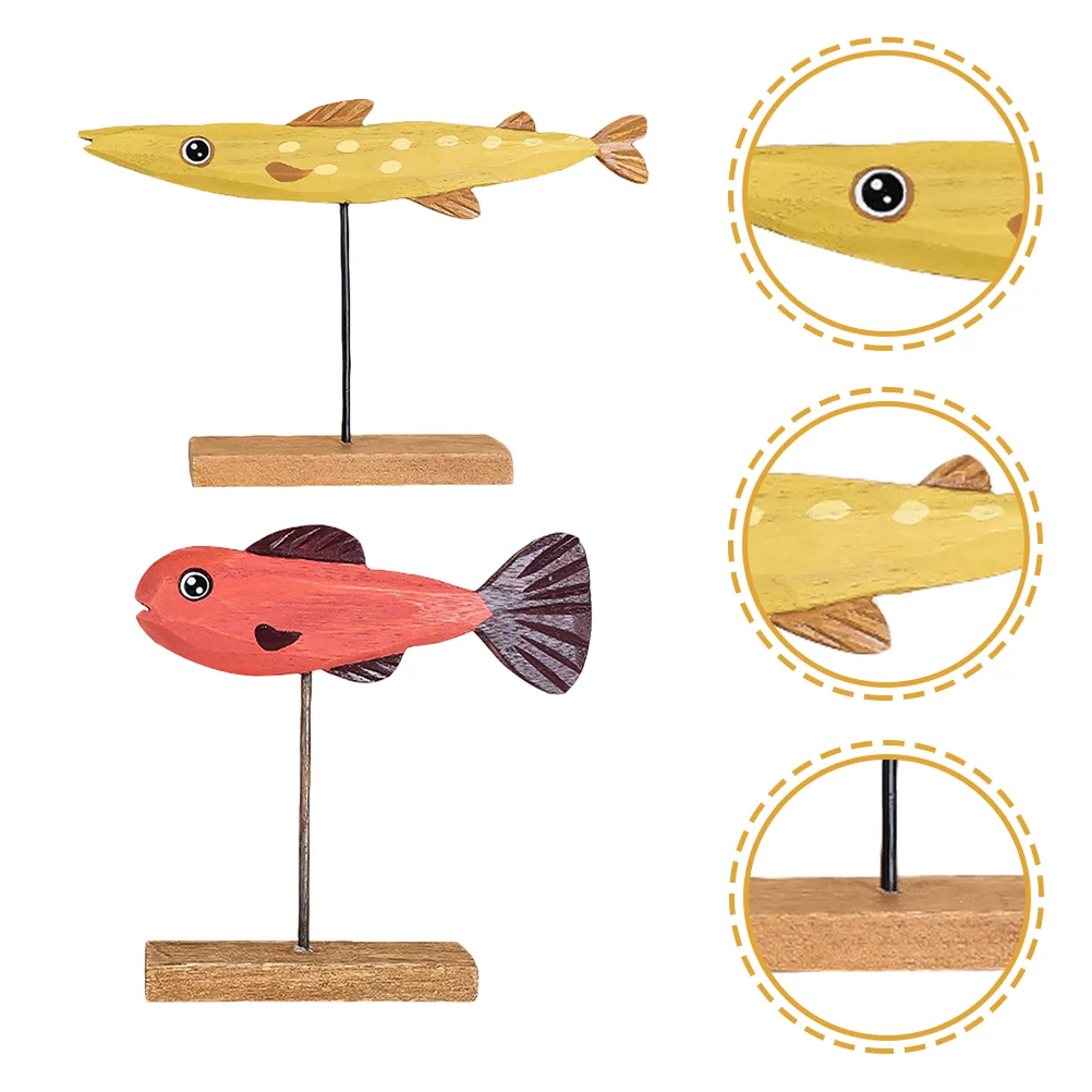 

Деревянная подставка в виде рыбы, Морской Декор, деревянное украшение, настольная подставка, скульптура, настенная фигурка для дома, модель ...