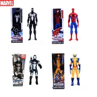 marvel avengers anime figure black panther spider man gwen stacy captain america pvc doll ornament childrens toy birthday gifts
