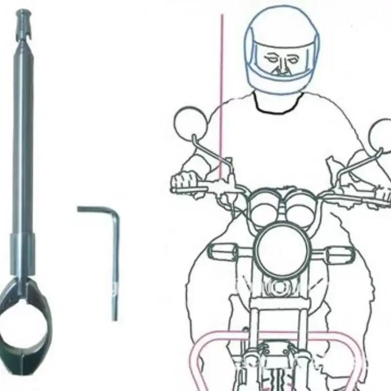 

Motorcycle anti kite line device, anti cutting throat antenna extension device, locomotive equipment modification, safety motorc