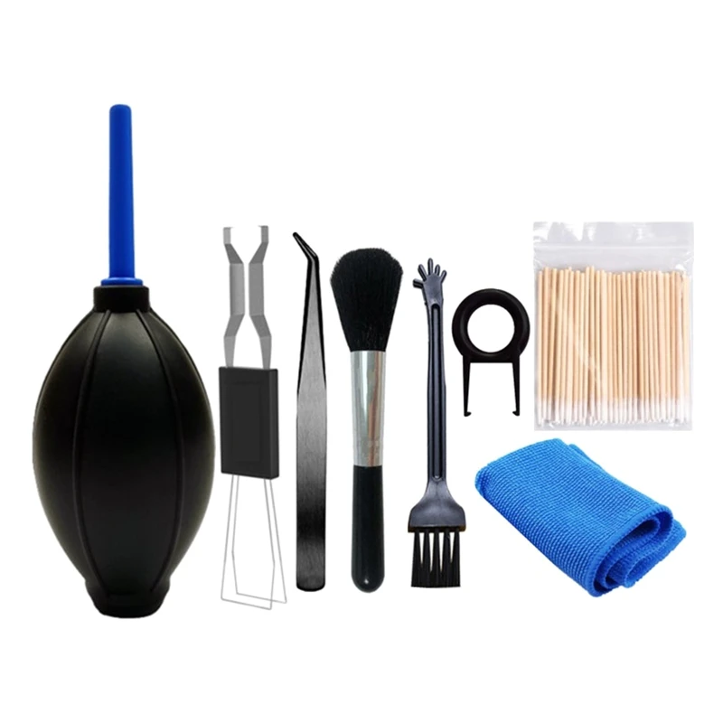 

Screen Cleaning Cloth Liquid Brush Air Blowing for Keyboard Lens Screen Laptop Smart Phones Pads Eyeglass Cleaner 8Pcs