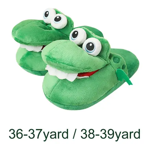 Домашняя обувь с героями мультфильмов на плюшевой противотуманной обуви, теплая для мужчин и девочек, пол