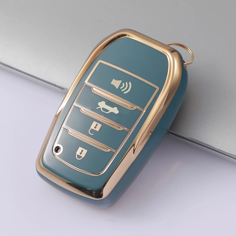 

Чехол для автомобильного ключа из ТПУ, 2/3/4 кнопки, для Toyota Land Cruiser 200 300, Fortuner Camry Prado Crown TLK 200 Yaris Cross Hilux Innova