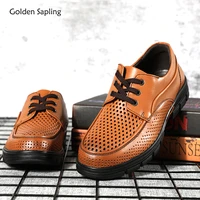 golden sapling mens casual shoes breathable summer loafers fashion platform shoe leisure business men flats new leather loafer