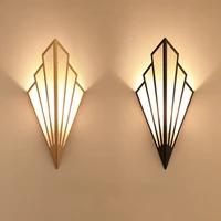 led wall lamps bedroom wall lights wall lamps corridor aisle staircase hotel bedside lamp fan shaped indoor decoration lightin