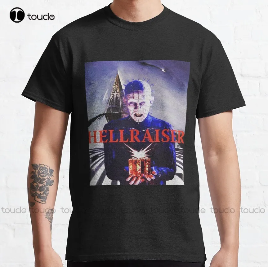 

Hellraiser halloween poster hellbound supernatural Classic T-Shirt shirt men Custom aldult Teen unisex digital printing xs-5xl