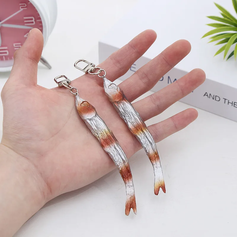

Simulated Dried Salted Fish KeyChain Food KeyRing Funny Gift Women Man Accessories Pendant