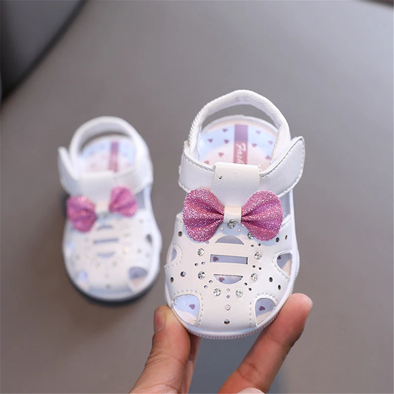 

Summer Baby Girls Shoes Toddler Sandals Infant Cute Pink Bow Princesses Shoes Toddler Kid Children Sandal Soft First Walkers
