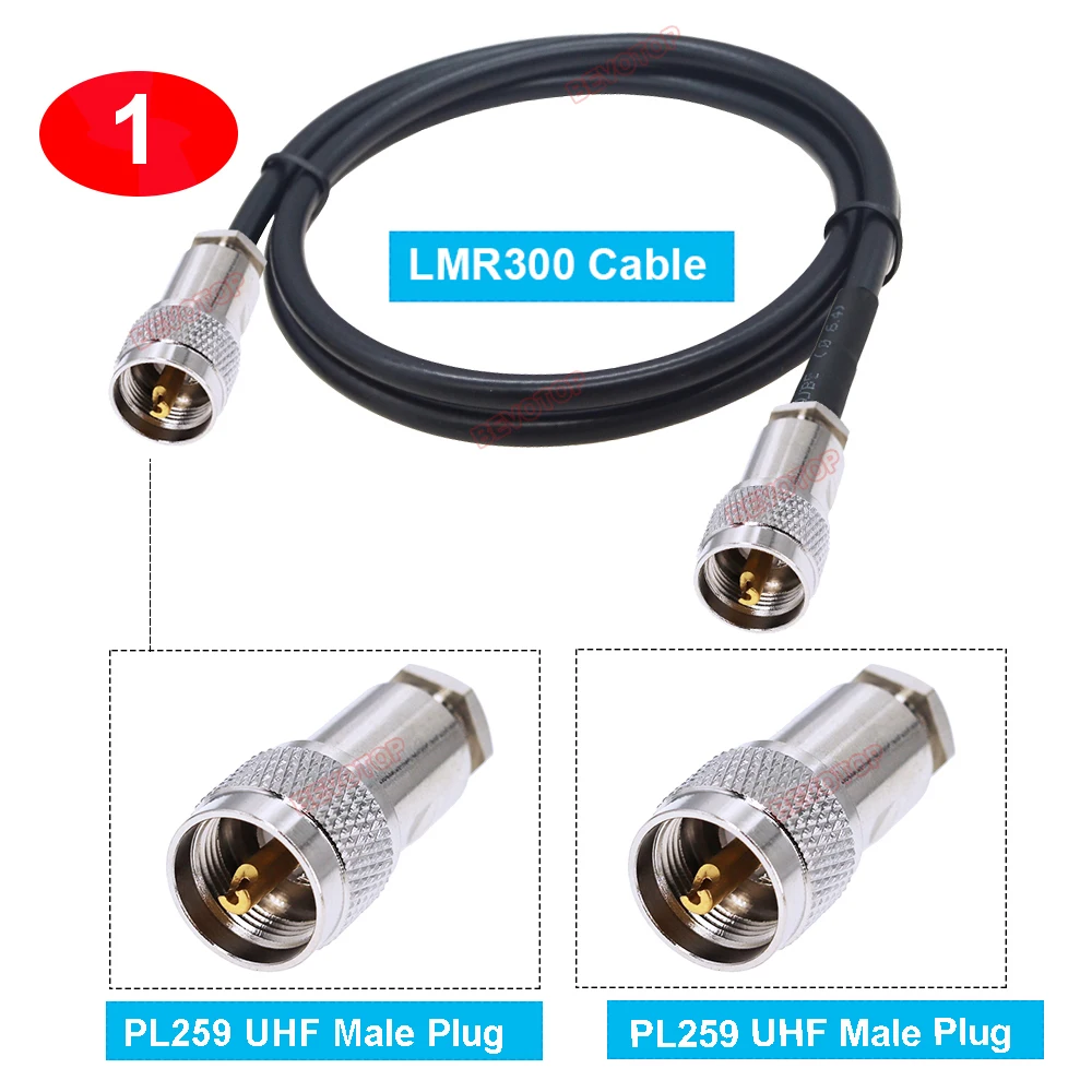 1 шт. UHF LMR300 кабель M/M M/F F/F PL259 штекер SO239 гнездовой разъем с низкими потерями RF