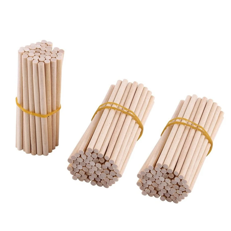 

Promotion! 200 Pieces Of 80X5mm Round Wooden Dowels For Children's DIY Crafts, Carpentry And Do-It-Yourself Models