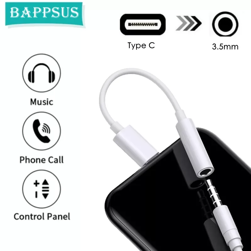 

Type C To 3.5mm Jack Earphone Audio Adapter Aux Cable for Xiaomi Mi 12 11 Redmi Note 11 Note9 Huawei USB C 3.5 Audio Converter