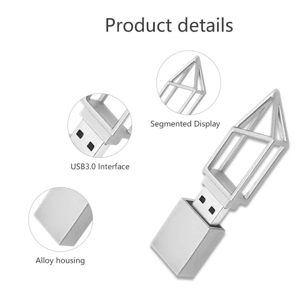 Флэш-накопитель Usb 2.0 с полым дизайном USB-накопители 64 ГБ 32 металлическая карта