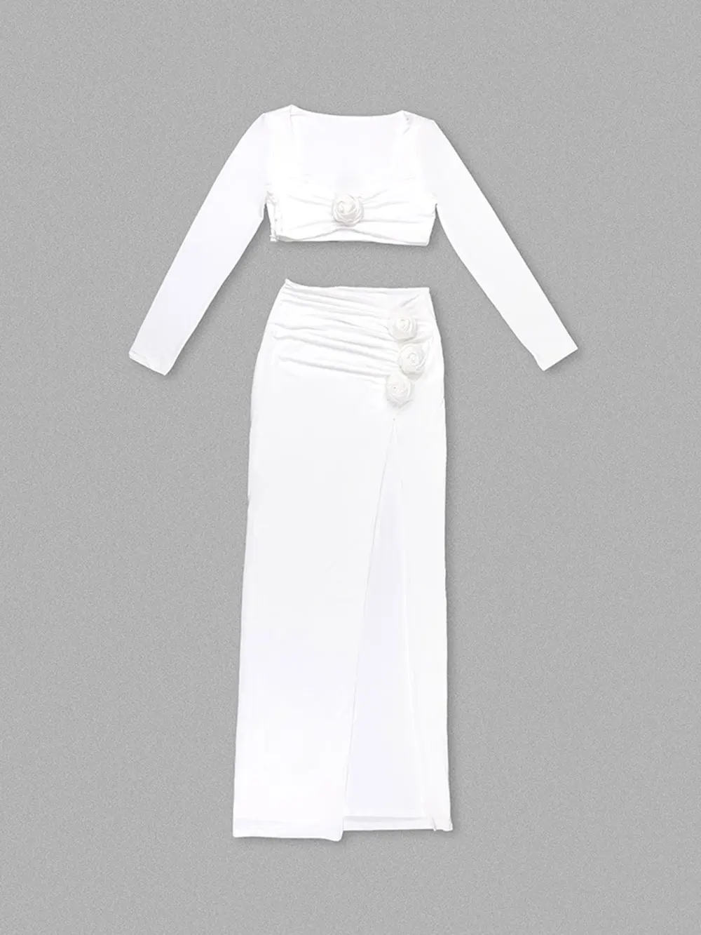 Соблазнительный Женский комплект из двух предметов с длинной юбкой и прозрачным