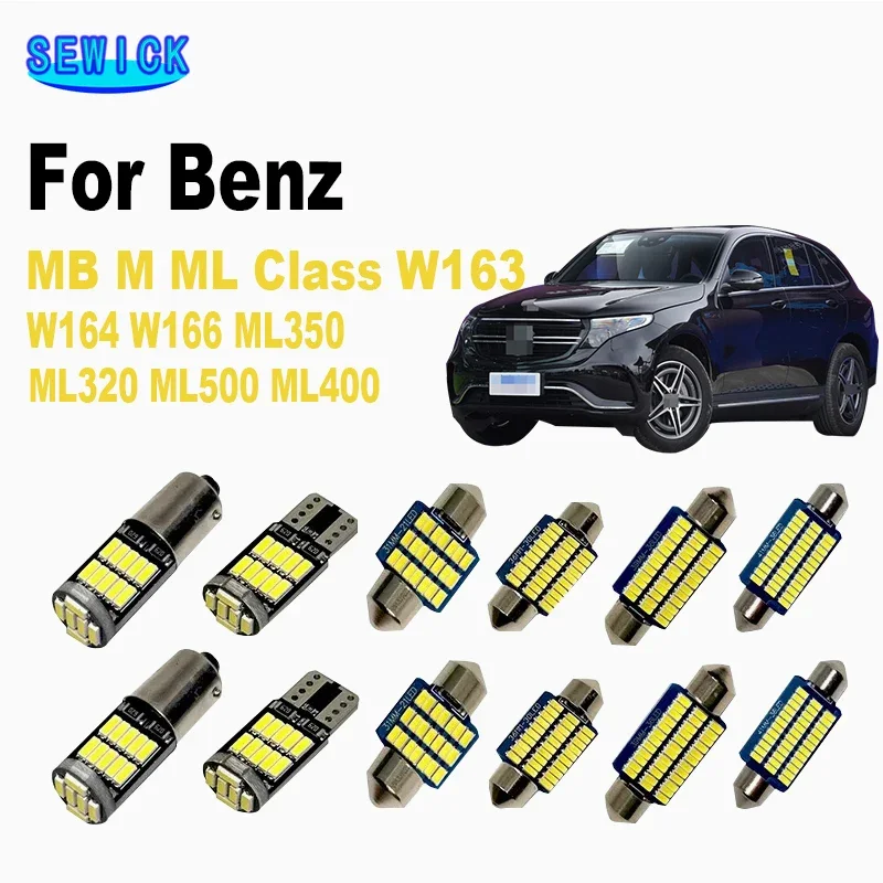 Комплект Внутреннего Освещения Canbus Led Автомобиля Без Ошибок Для Mercedes Benz Mb M Ml Class
