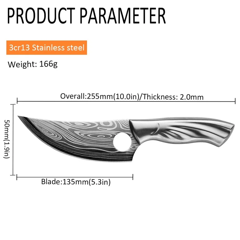 5 дюймов дамасский кухонный нож 5CR15 охотничий из нержавеющей стали японские ножи