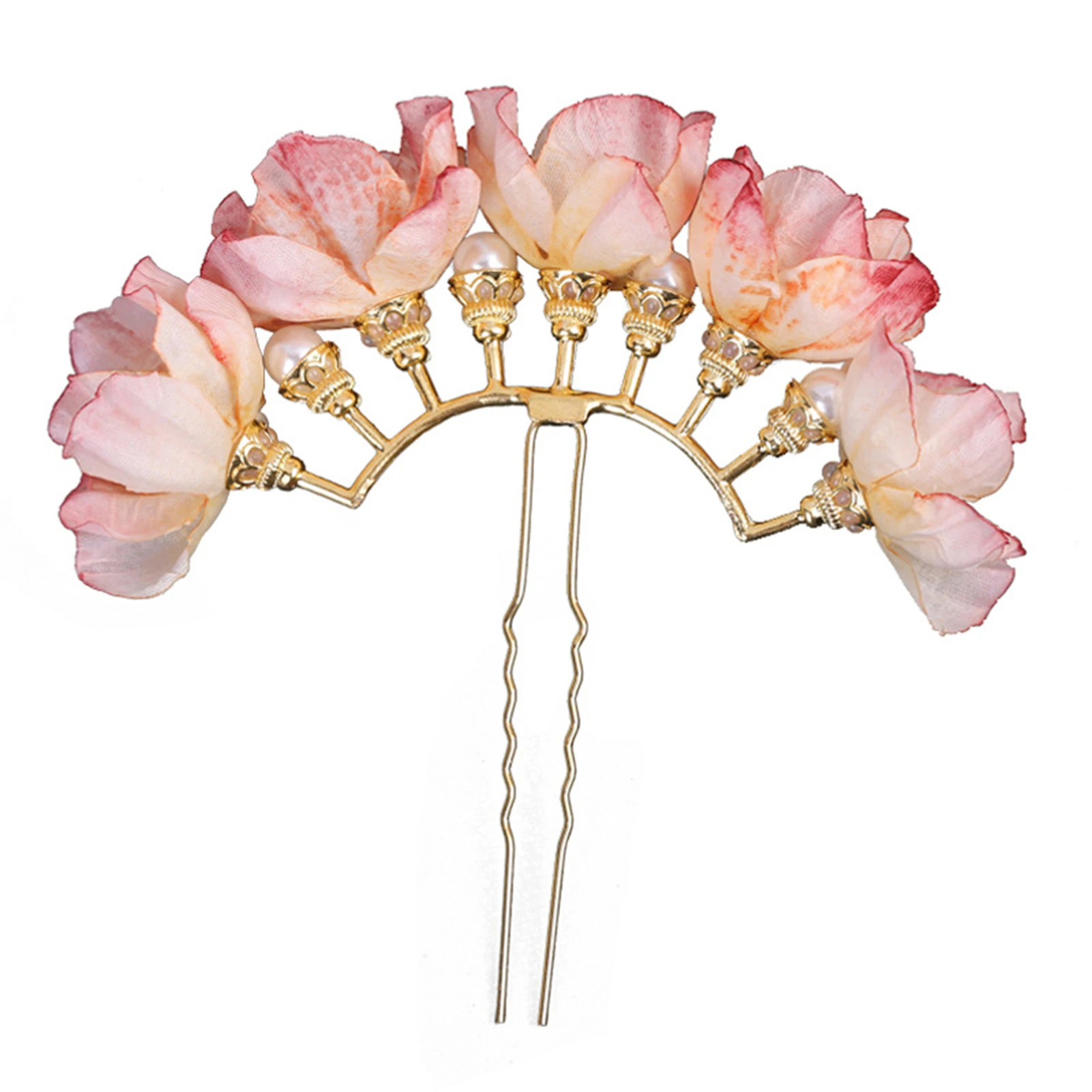 

Искусственный цветок u-образная заколка для волос Hanfu сопряжение имитация жемчуга Украшение для волос для друзей и жены подарок подруге