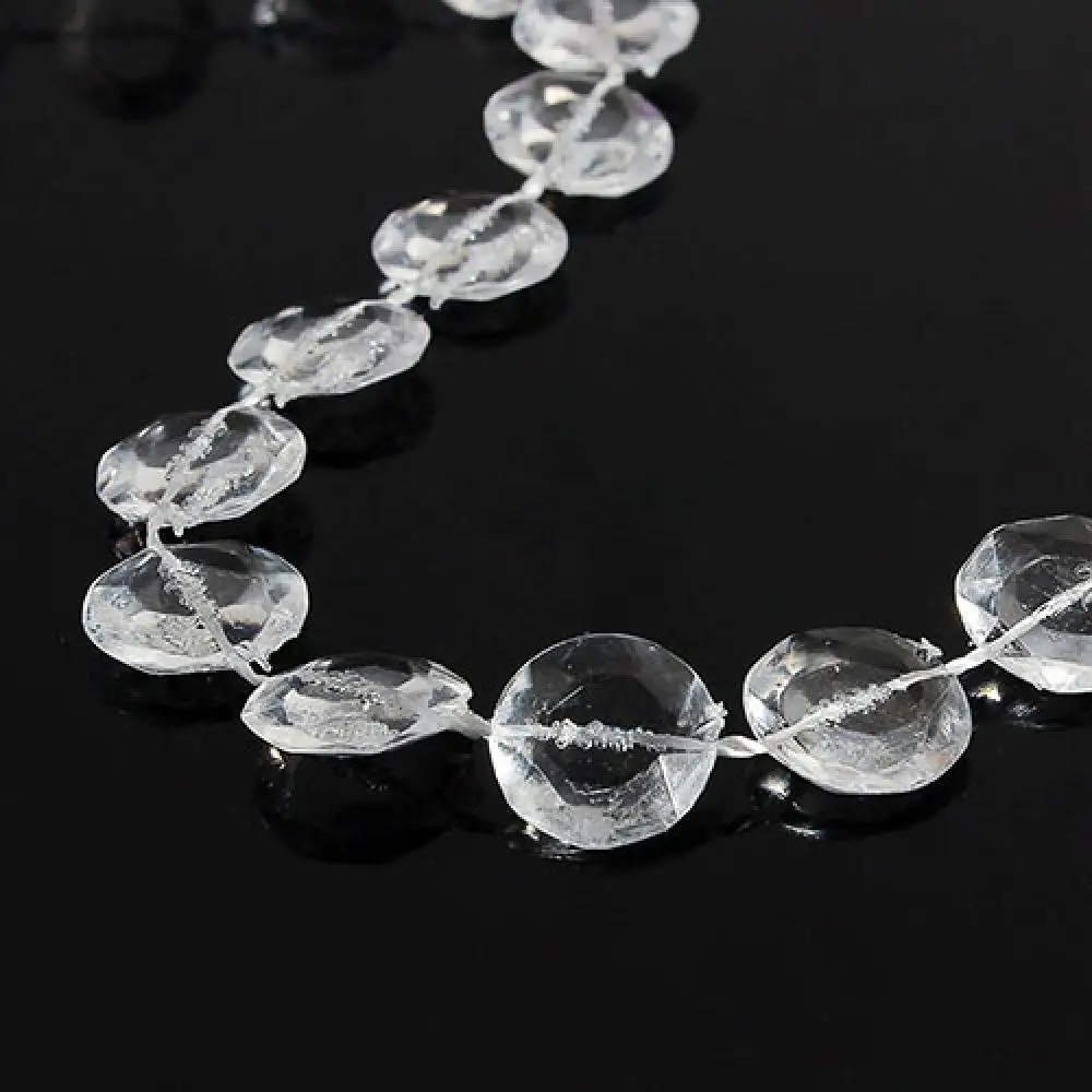 

Wedding 30 Meters Transparent Plastic Resin Beads Curtain Window Door Backdrop