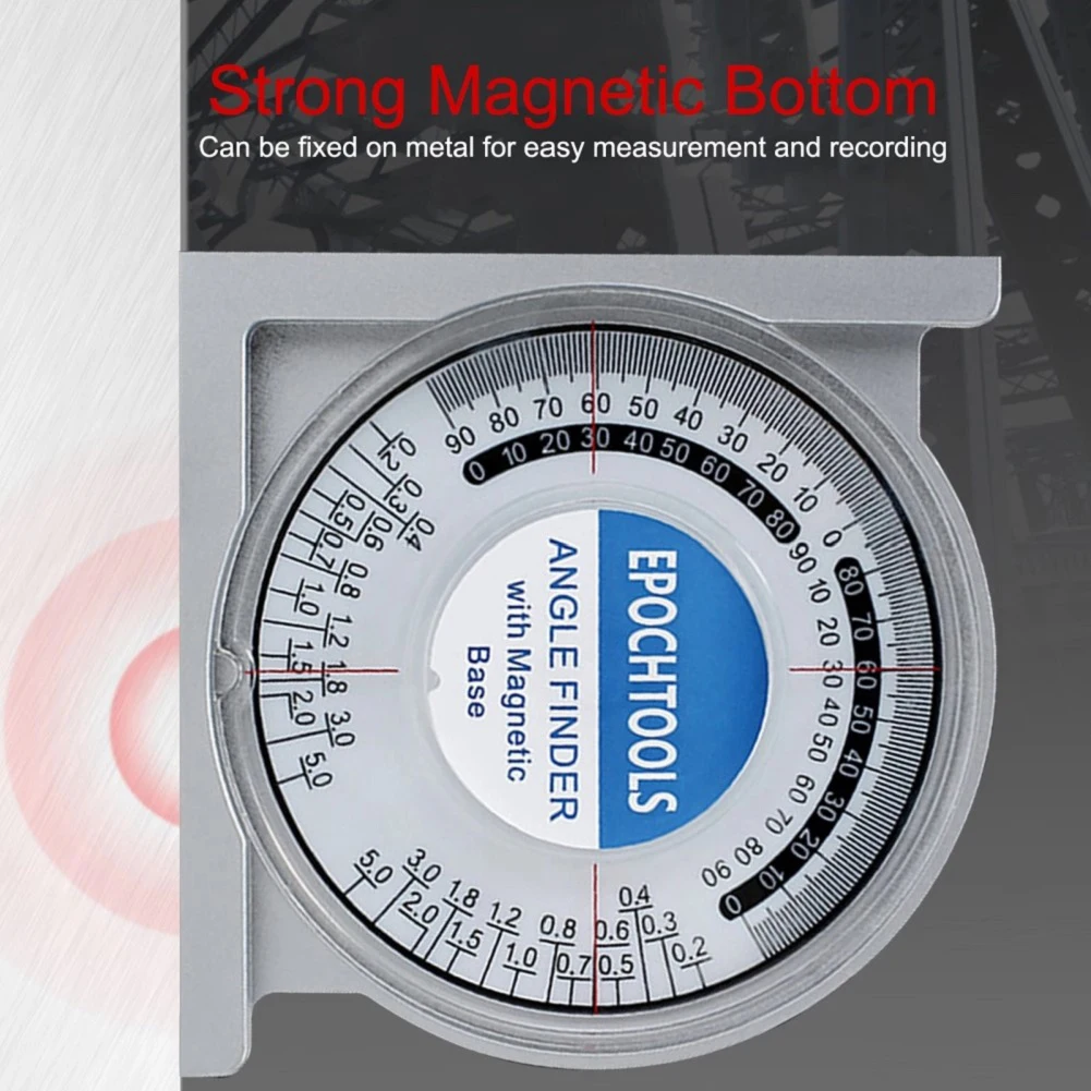 

Meter Slope Level Tools Measuring Tool Slope 100g 95x95x30mm ABS Acrylic Angle Locator Magnetic Protractor Level