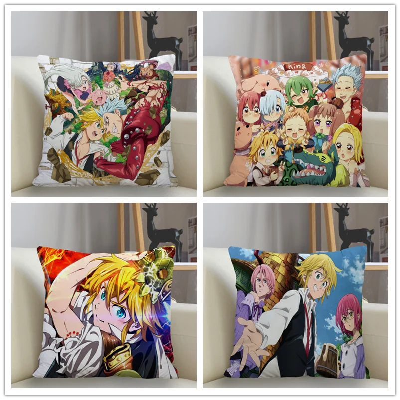 

Musife New Custom Nanatsu no Taizai Pillowcase Sofa Decorative Cushion Cover Pillowcase Home Decor Drop Shipping Wholesale