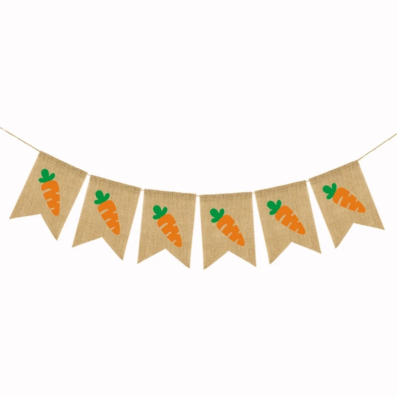 

Minimalist Easter Color Banner 2M Bunting Garland Pull Flag For Home Holiday Party Wall Window Front Door