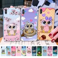 maiyaca cute cartoon owl phone case for iphone 11 12 13 mini pro xs max 8 7 6 6s plus x 5s se 2020 xr case